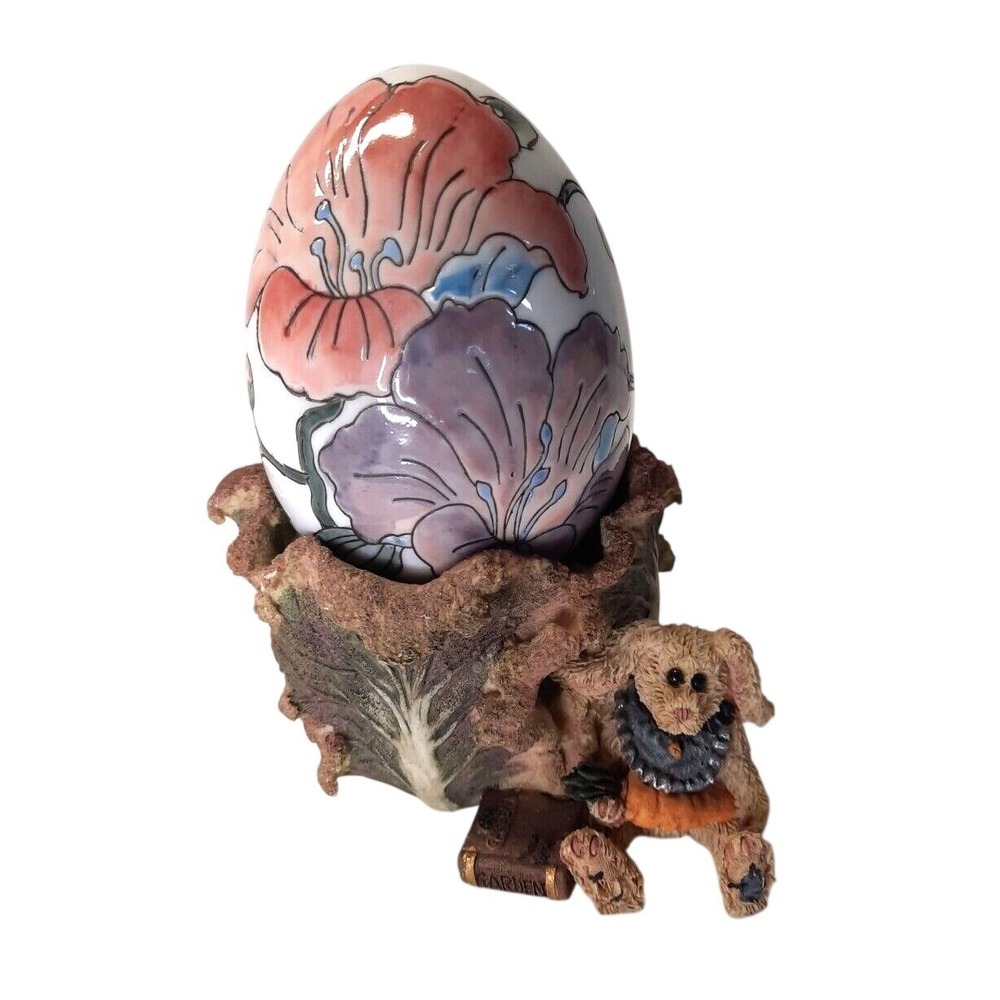 Boyds Bears & Friends Daphne in the Cabbage Patch Figurine Votive Egg Holder